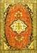 Medallion Yellow Traditional Rug, tr1098yw