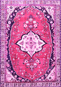 Medallion Pink Traditional Rug, tr1098pnk