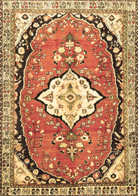 Medallion Brown Traditional Rug, tr1098brn