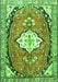 Medallion Green Traditional Rug, tr1098grn