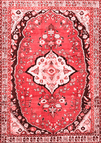 Medallion Red Traditional Rug, tr1098red