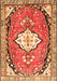 Serging Thickness of Machine Washable Medallion Orange Traditional Area Rugs, wshtr1098org