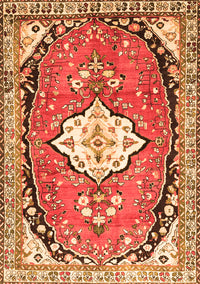 Medallion Orange Traditional Rug, tr1098org