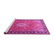 Sideview of Machine Washable Persian Pink Traditional Rug, wshtr1099pnk