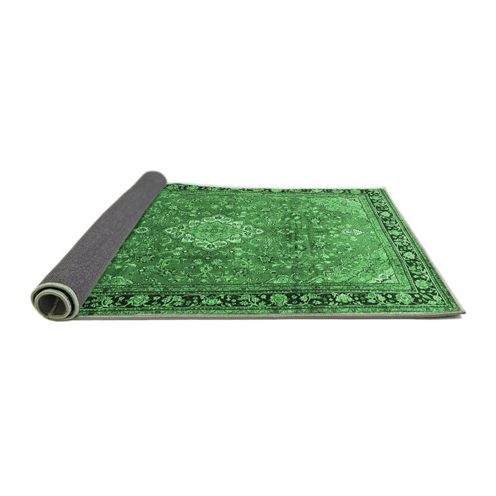 Sideview of Persian Emerald Green Traditional Rug, tr1099emgrn