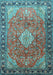 Machine Washable Persian Light Blue Traditional Rug, wshtr1099lblu