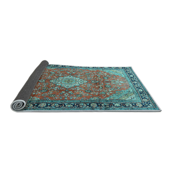 Sideview of Persian Light Blue Traditional Rug, tr1099lblu