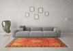 Machine Washable Persian Orange Traditional Area Rugs in a Living Room, wshtr1099org