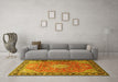 Machine Washable Persian Yellow Traditional Rug in a Living Room, wshtr1099yw