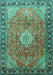 Machine Washable Persian Turquoise Traditional Area Rugs, wshtr1099turq