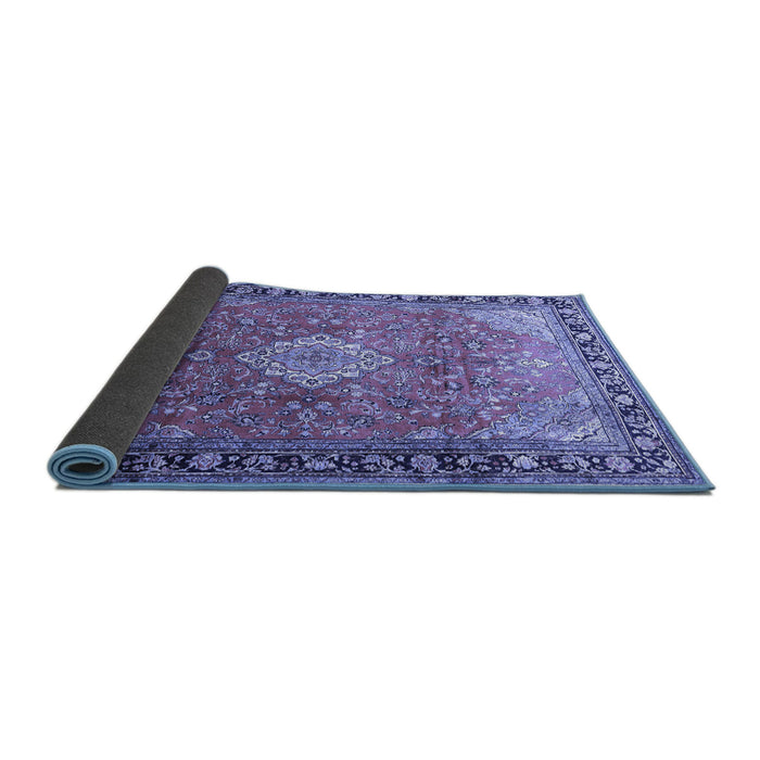 Sideview of Persian Blue Traditional Rug, tr1099blu