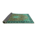 Sideview of Persian Turquoise Traditional Rug, tr1099turq