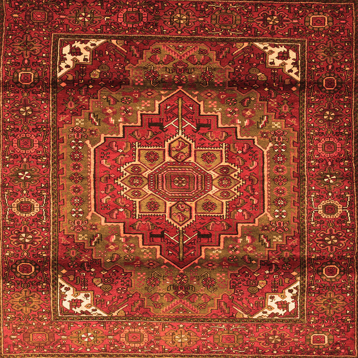 Serging Thickness of Persian Orange Traditional Rug, tr109org
