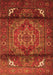 Serging Thickness of Machine Washable Persian Orange Traditional Area Rugs, wshtr109org