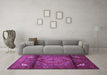 Machine Washable Persian Purple Traditional Area Rugs in a Living Room, wshtr109pur