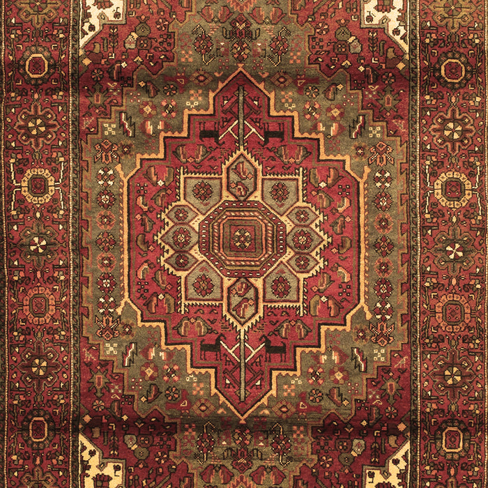 Machine Washable Persian Brown Traditional Rug, wshtr109brn