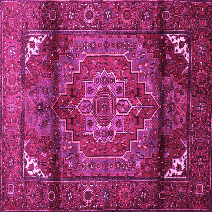 Square Machine Washable Persian Pink Traditional Rug, wshtr109pnk