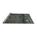 Sideview of Machine Washable Persian Light Blue Traditional Rug, wshtr109lblu