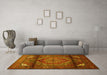 Machine Washable Persian Yellow Traditional Rug in a Living Room, wshtr109yw