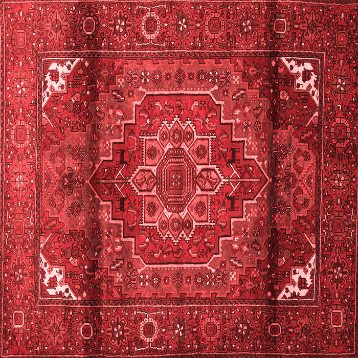Machine Washable Persian Red Traditional Rug, wshtr109red
