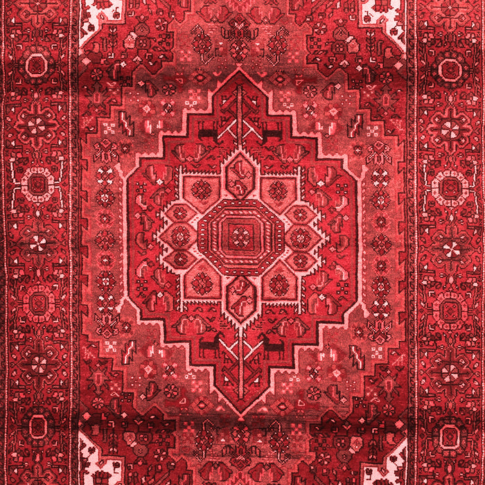 Machine Washable Persian Red Traditional Rug, wshtr109red