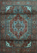 Machine Washable Persian Light Blue Traditional Rug, wshtr109lblu