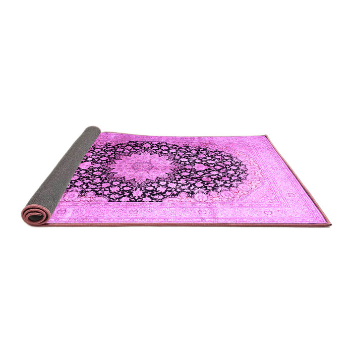 Sideview of Medallion Purple Traditional Rug, tr10pur