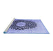 Sideview of Machine Washable Medallion Blue Traditional Rug, wshtr10blu