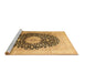 Sideview of Machine Washable Medallion Brown Traditional Rug, wshtr10brn