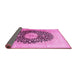 Sideview of Medallion Pink Traditional Rug, tr10pnk