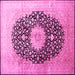 Square Medallion Pink Traditional Rug, tr10pnk