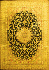 Medallion Yellow Traditional Rug, tr10yw