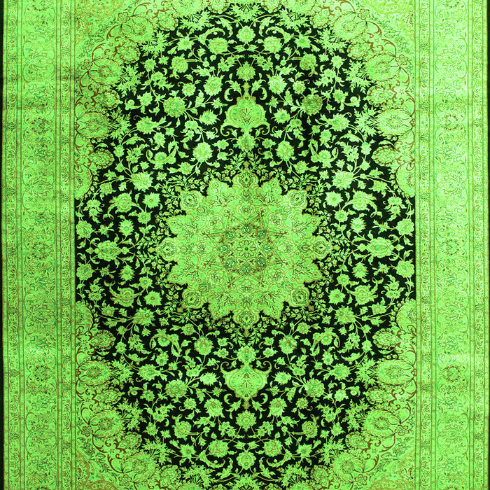 Medallion Green Traditional Rug, tr10grn