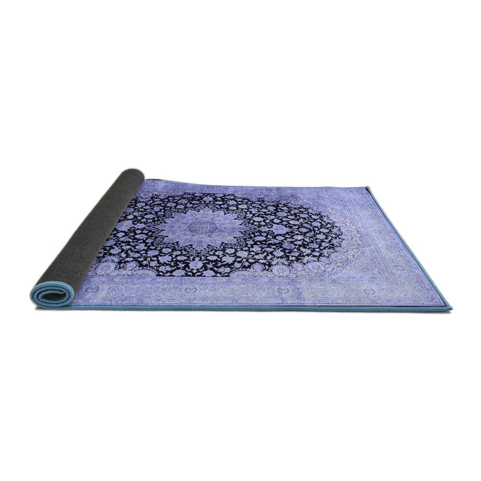 Sideview of Medallion Blue Traditional Rug, tr10blu