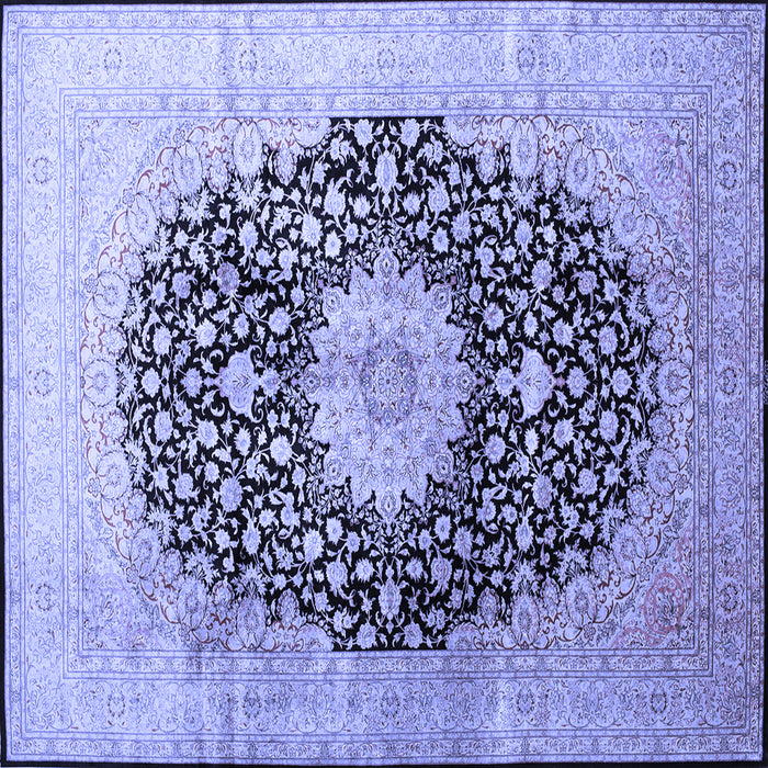 Square Medallion Blue Traditional Rug, tr10blu
