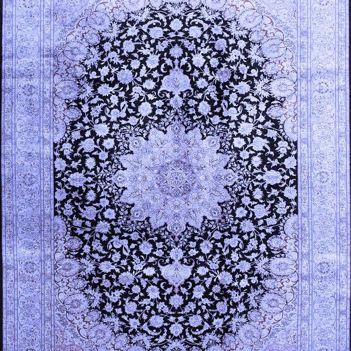 Medallion Blue Traditional Rug, tr10blu