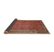 Sideview of Traditional Orange Brown Persian Rug, tr11