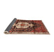 Sideview of Traditional Saffron Red Persian Rug, tr1100