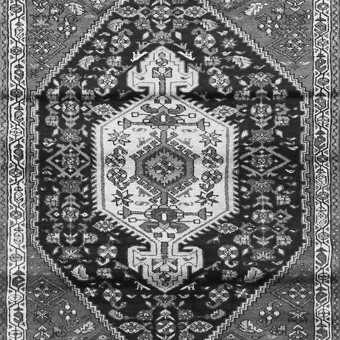 Serging Thickness of Machine Washable Persian Gray Traditional Rug, wshtr1100gry