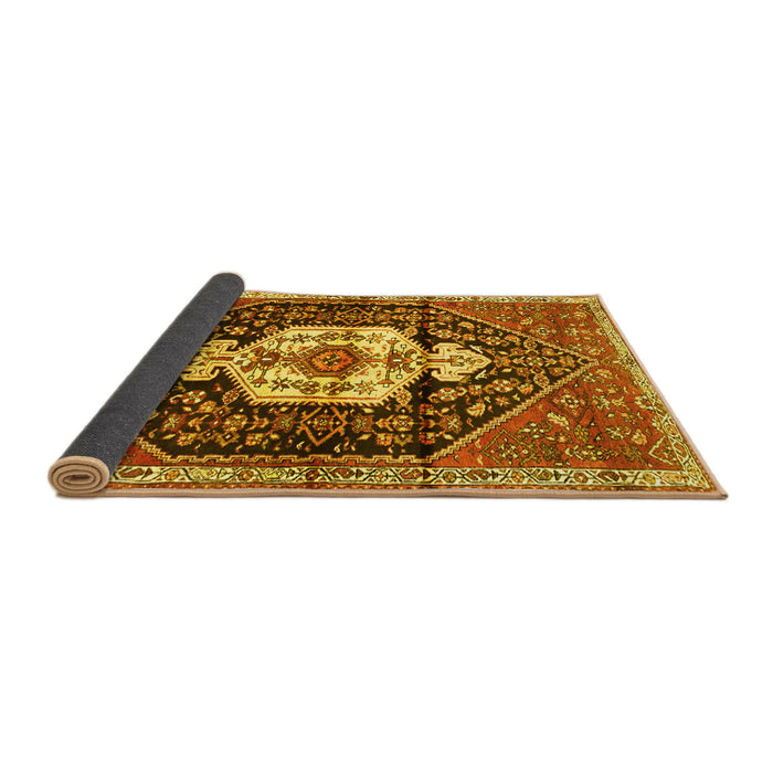 Sideview of Persian Yellow Traditional Rug, tr1100yw