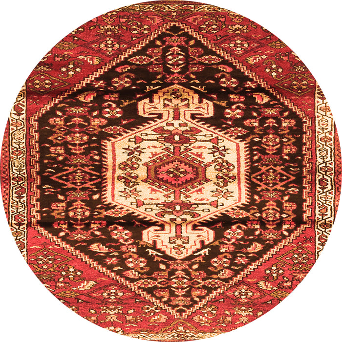 Machine Washable Persian Orange Traditional Area Rugs, wshtr1100org