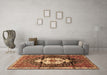 Machine Washable Persian Brown Traditional Rug in a Living Room,, wshtr1100brn