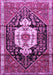 Machine Washable Persian Purple Traditional Area Rugs, wshtr1100pur