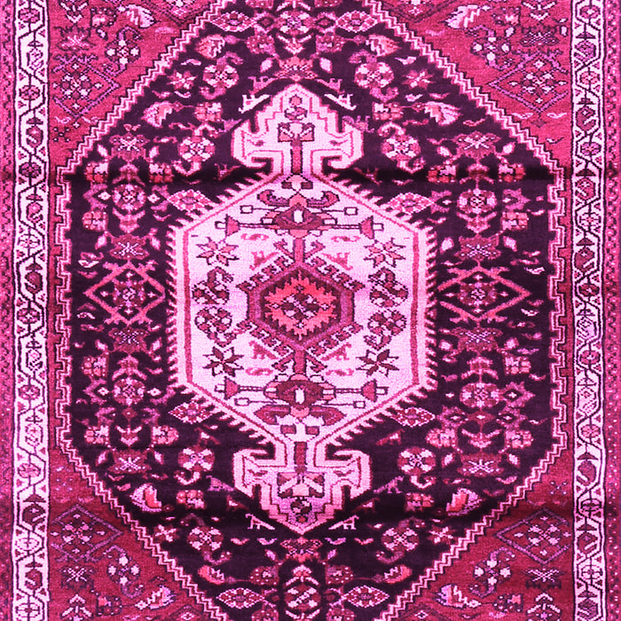Machine Washable Persian Pink Traditional Rug, wshtr1100pnk