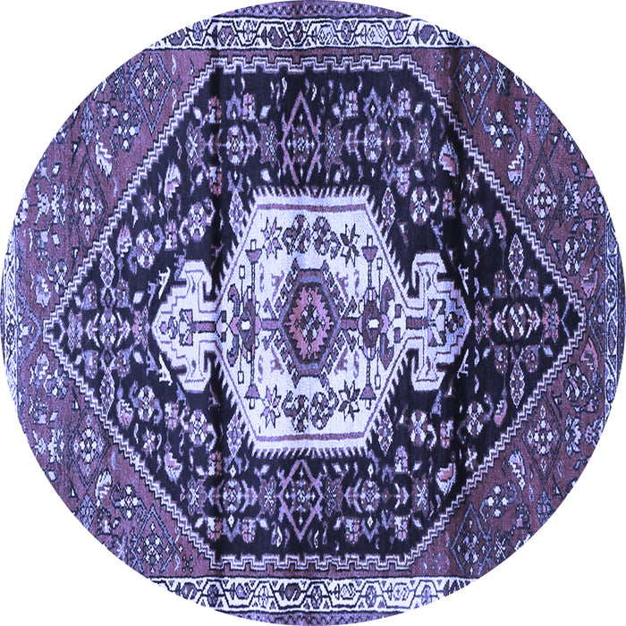 Round Persian Blue Traditional Rug, tr1100blu