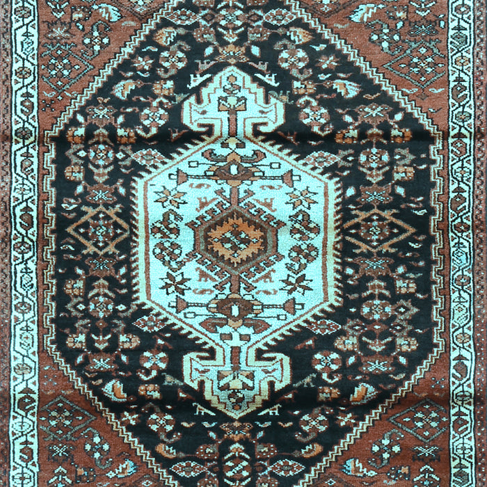 Machine Washable Persian Light Blue Traditional Rug, wshtr1100lblu