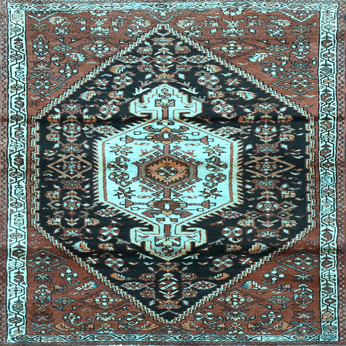 Square Persian Light Blue Traditional Rug, tr1100lblu