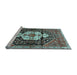 Sideview of Machine Washable Persian Light Blue Traditional Rug, wshtr1100lblu