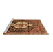 Sideview of Machine Washable Persian Brown Traditional Rug, wshtr1100brn