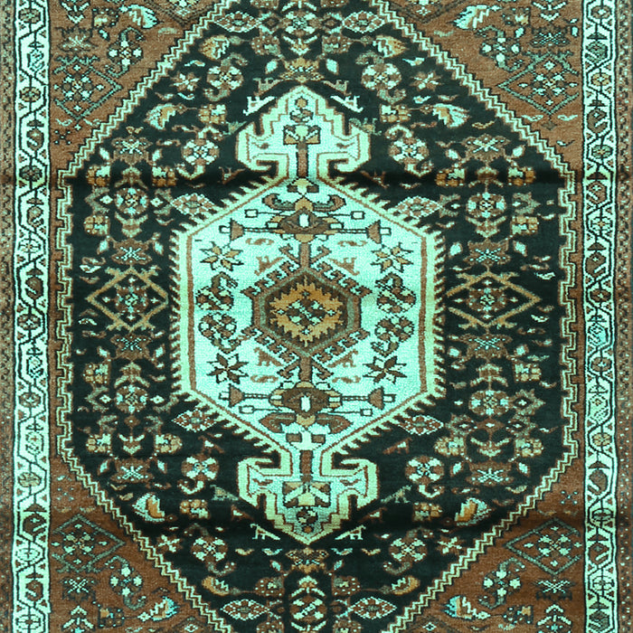 Machine Washable Persian Turquoise Traditional Area Rugs, wshtr1100turq